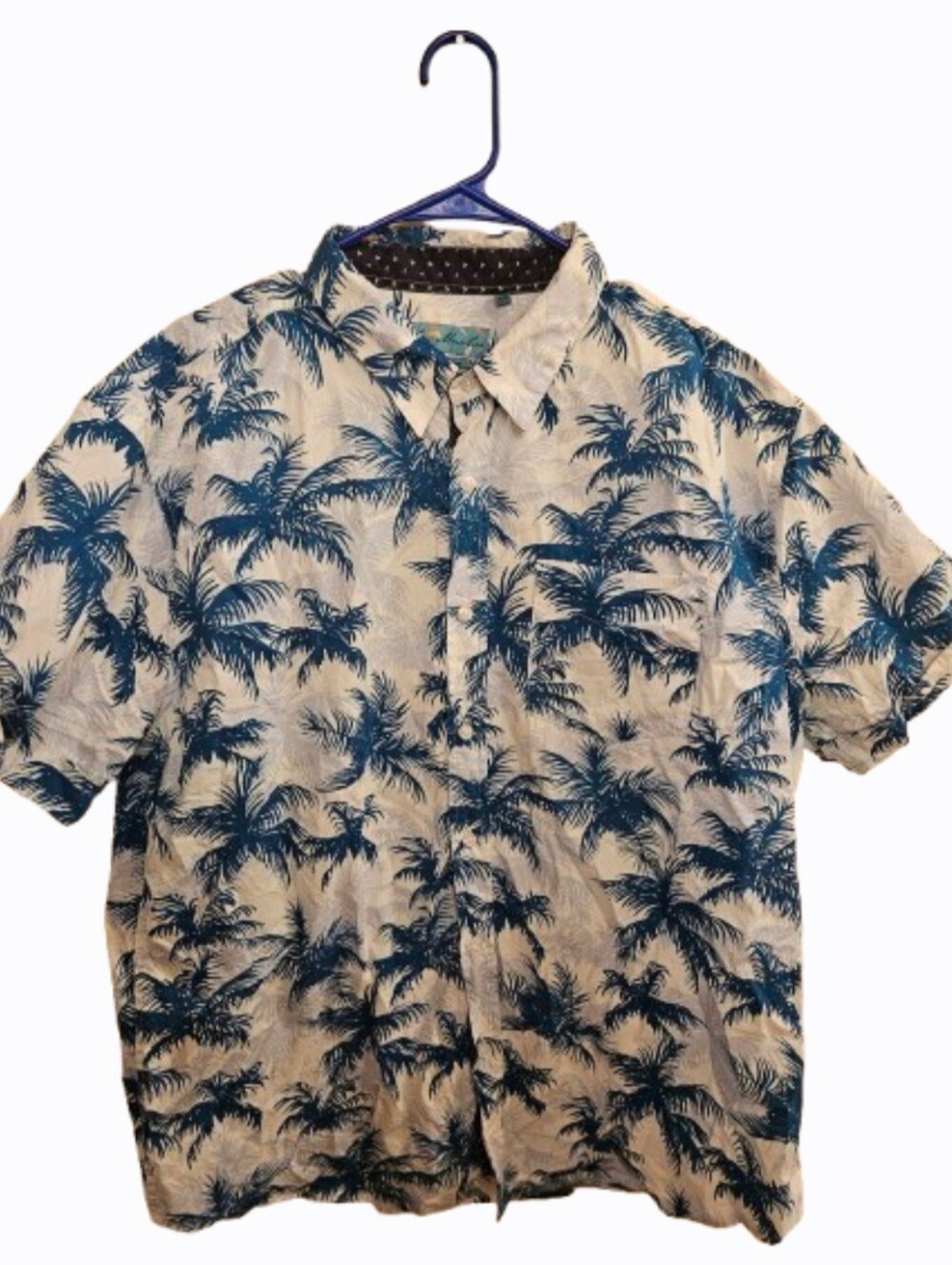 Men's Joe Marlin buttoned-up XXL shirt, with a tropical print & a tapered fit